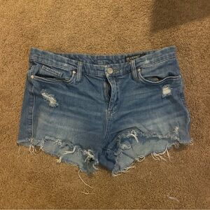 Blank NYC Women's Frayed Blue Jean Shorts